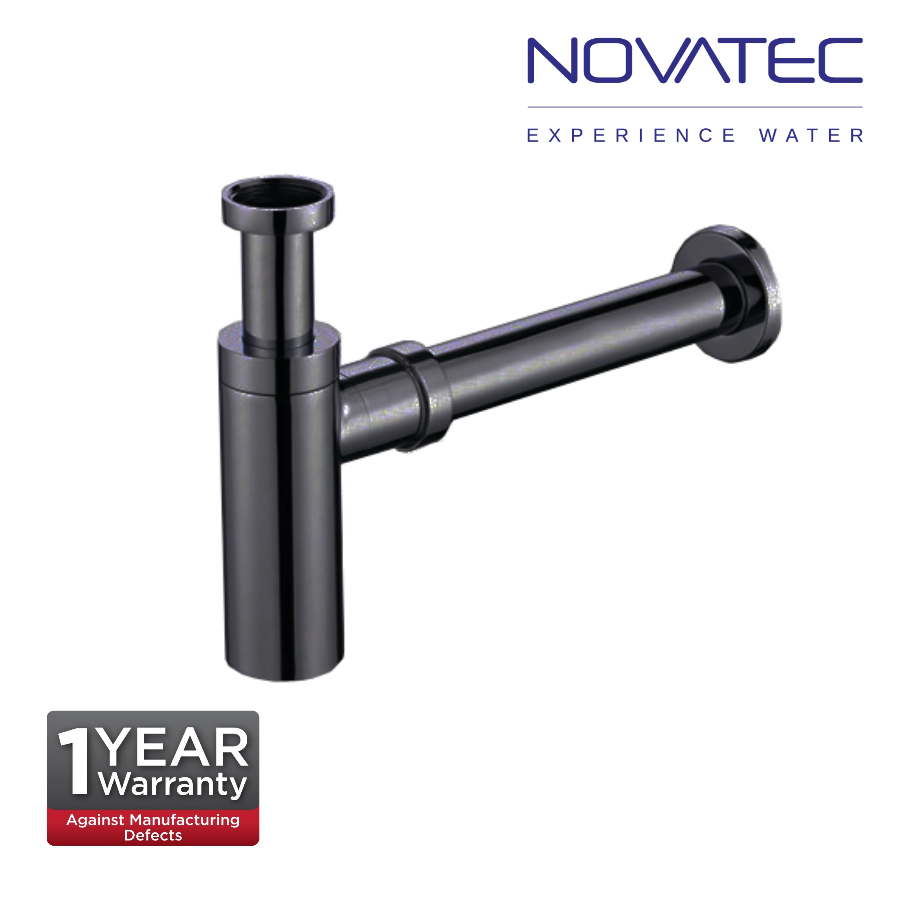 Novatec 32mm S/S 304 In Matt Black Finish Bottle Trap (BBT-32DR-SSBL)